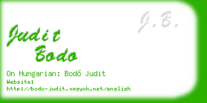 judit bodo business card